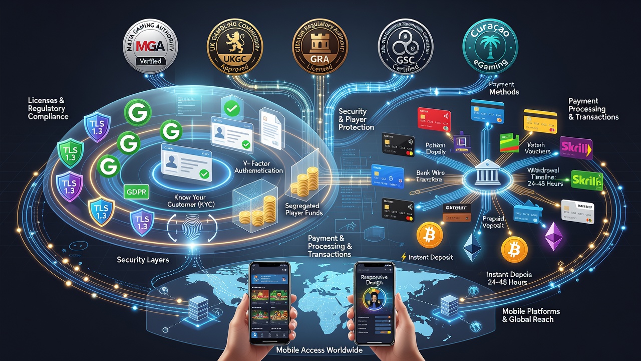Online Gaming and Casino Guide: Licenses, Safety, Payments, Account Management, Betting Sites, and Mobile Access Worldwide