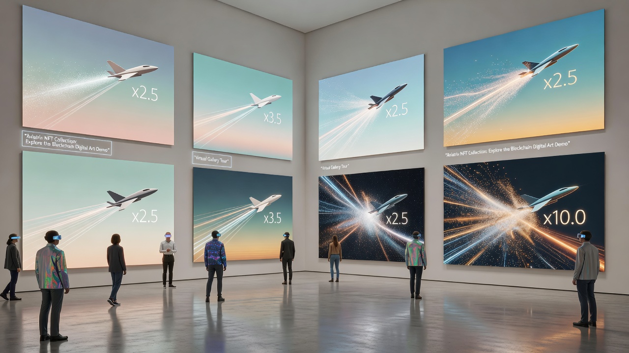 Aviatrix NFT Collection: Explore the Blockchain Digital Art Demo in a Virtual Gallery